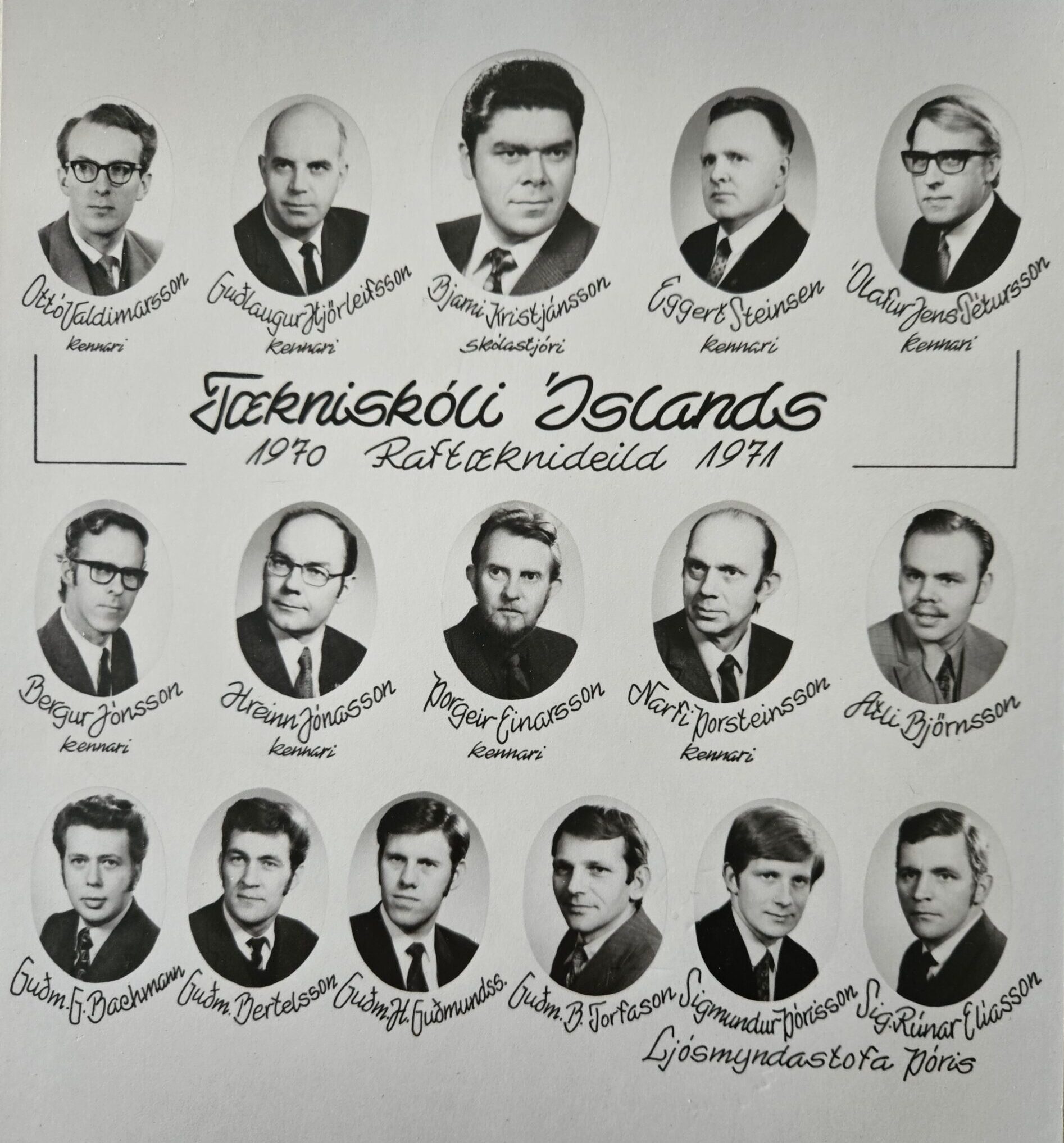 Útskrift iðnfræðinga árið 1970 frá Tækniskóla Íslands Útskrift iðnfræðinga árið 1970 frá Tækniskóla Íslands